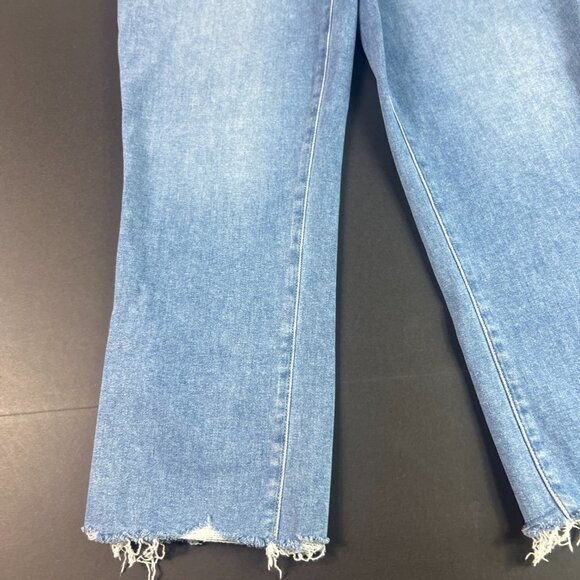 Paige Jeans Womens 34x25* Cindy Cropped Straight Blue Faded Raw Hem Denim Tag 33 - Picture 6 of 16